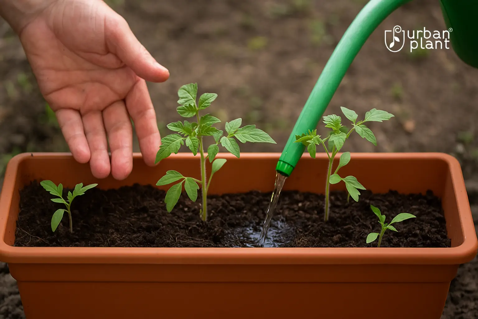 An Indian gardener checking soil moisture to avoid overwatering and underwatering in balcony plants — Urban Plant
